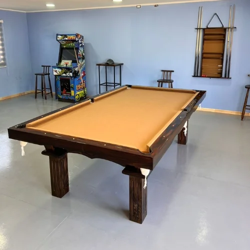 Mesa de pool instalada en quincho